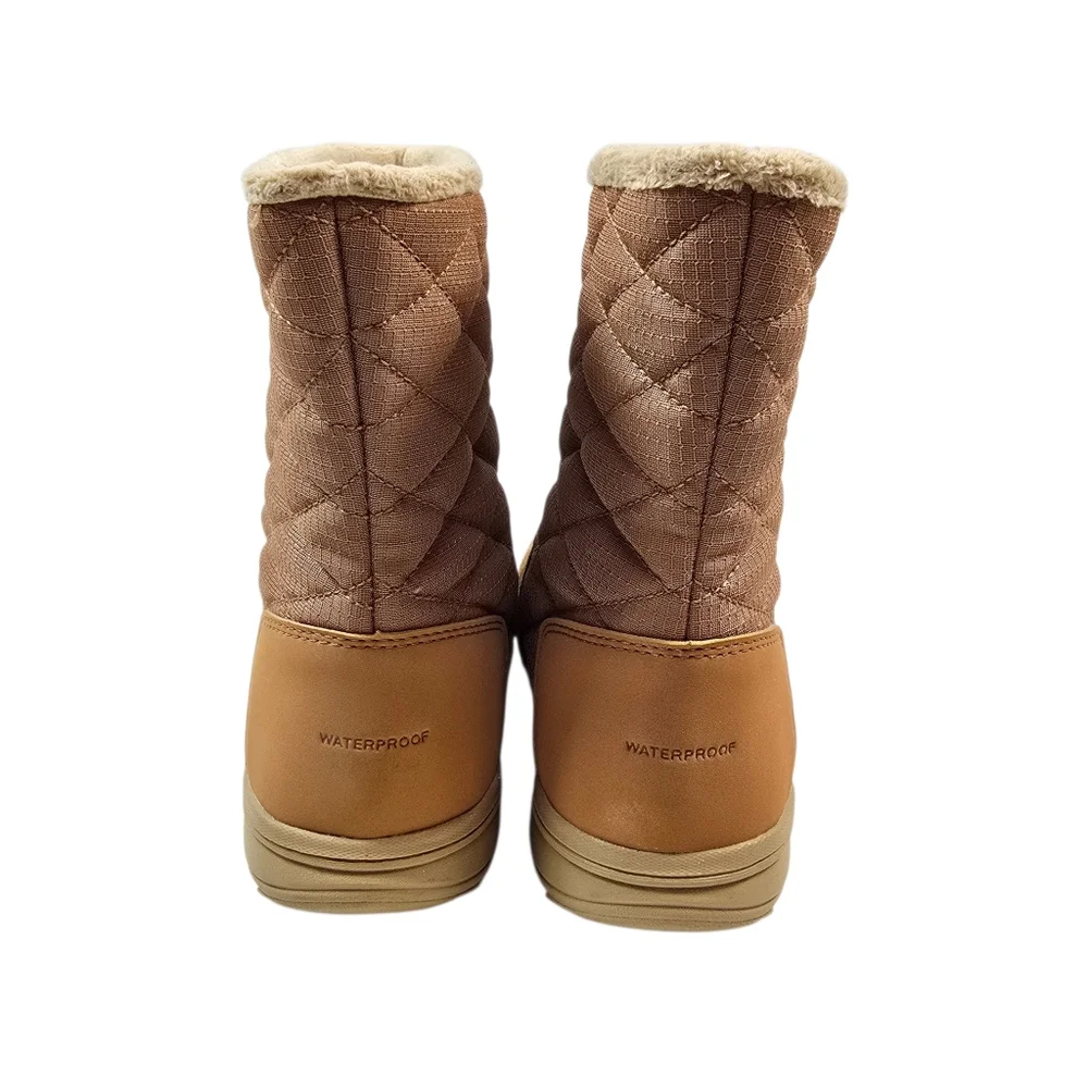 Columbia Women's Ice Maiden Slip III Waterproof Faux Fur Snow Boots Brown, Sz 8